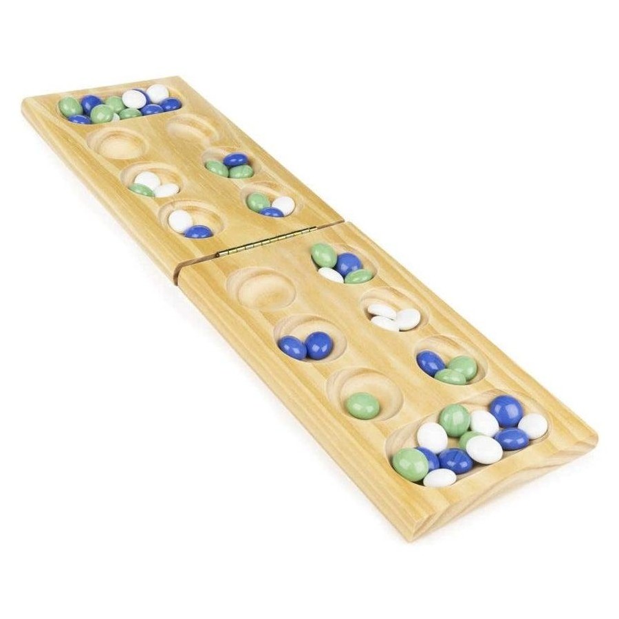 Mancala - Wood with Glass Beads